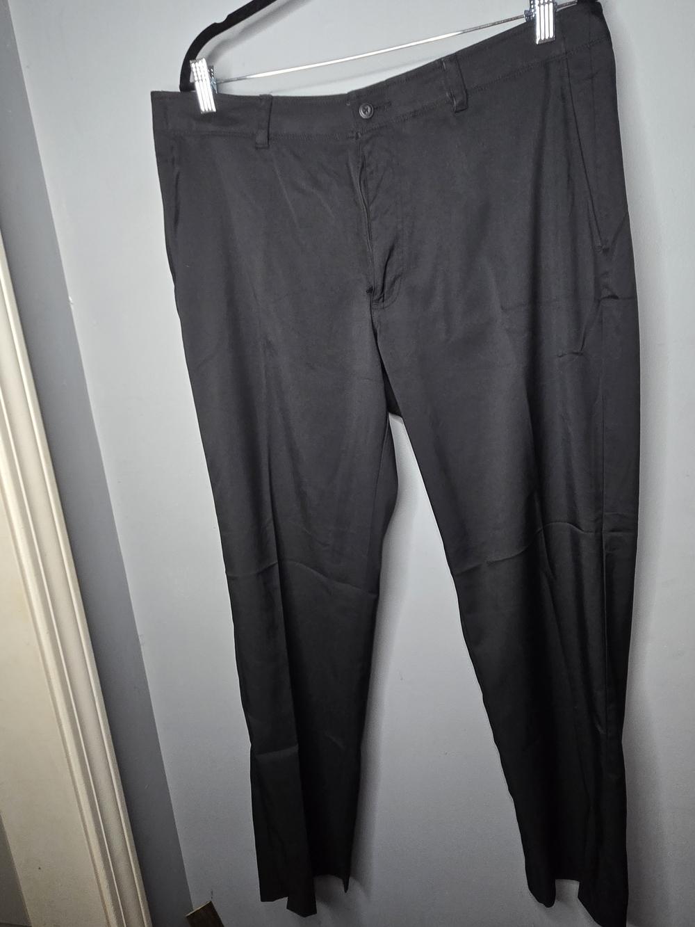 ProTour Black Performance Golf Pants 36x30 Stretch Flat Front Dress Work Slacks